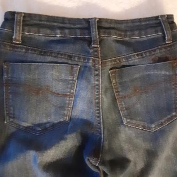 DKNY Dark Acid Washed Mid Rise Straight Leg Jeans - Picture 2 of 9